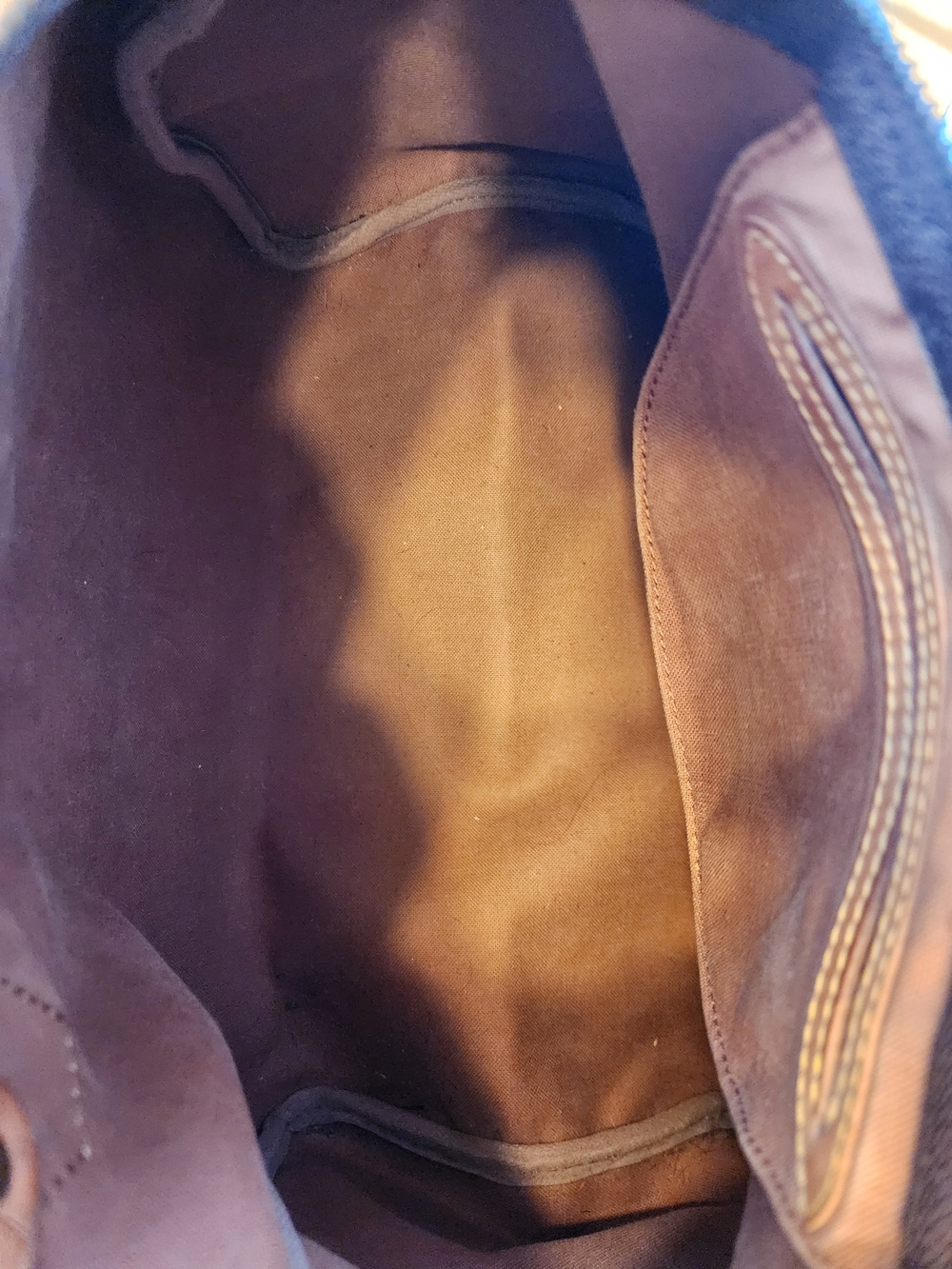 Louis Vuitton Monogram Canvas Satchel in Brown with Tan Trim - Picture 14 of 16
